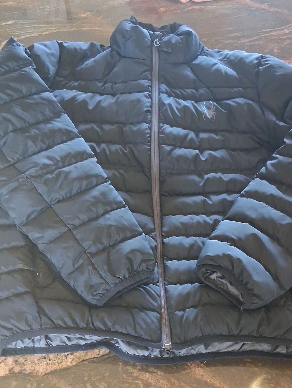 Spyder Black Quilted Down Jacket